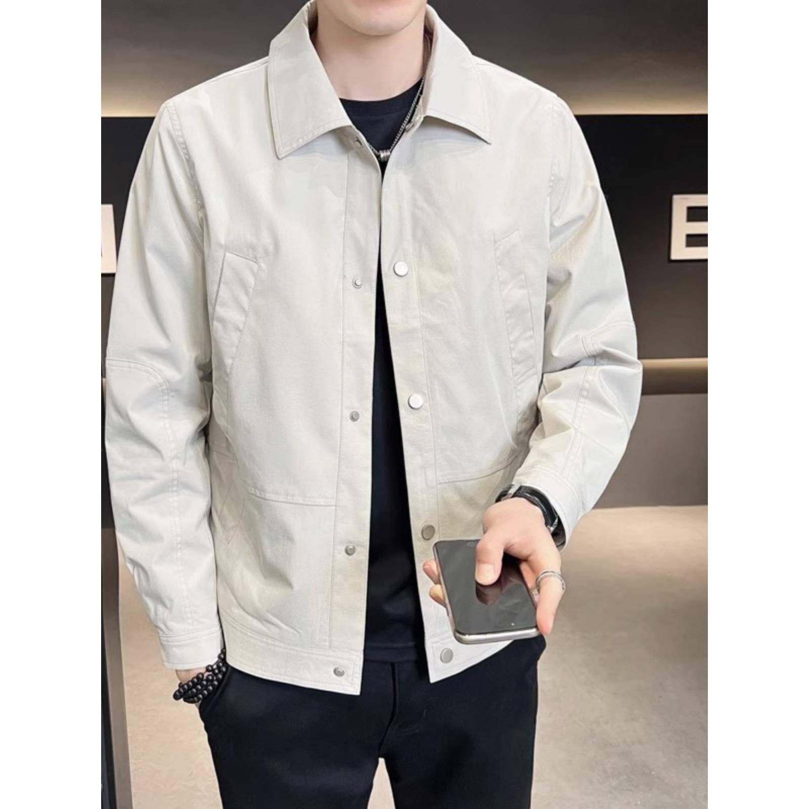 秋冬男装外套秋2025商务男装行休闲夹克30岁秋装穿搭高级感1121u