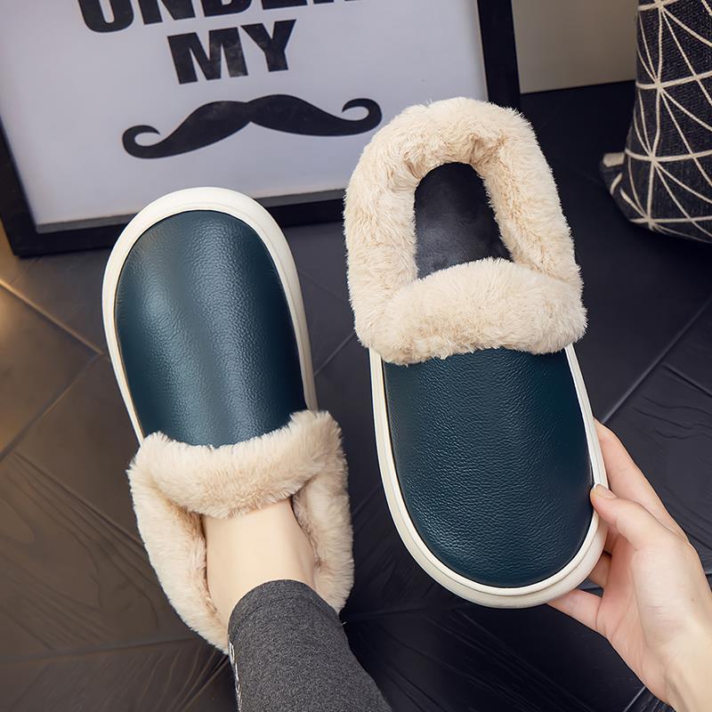 秋冬季男士新款居家保暖包跟拖鞋男女室内家用防滑厚底家居1114n