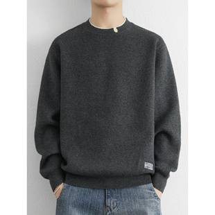 潮牌学内搭毛线衣针织衫 秋新款 打1219u 设计感假两件毛衣男款 冬季