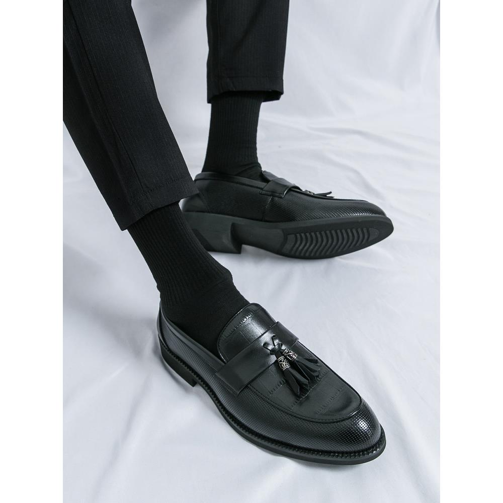 秋冬2025季新款男士一脚蹬懒人豆豆鞋韩版潮流休闲套脚乐福1024u