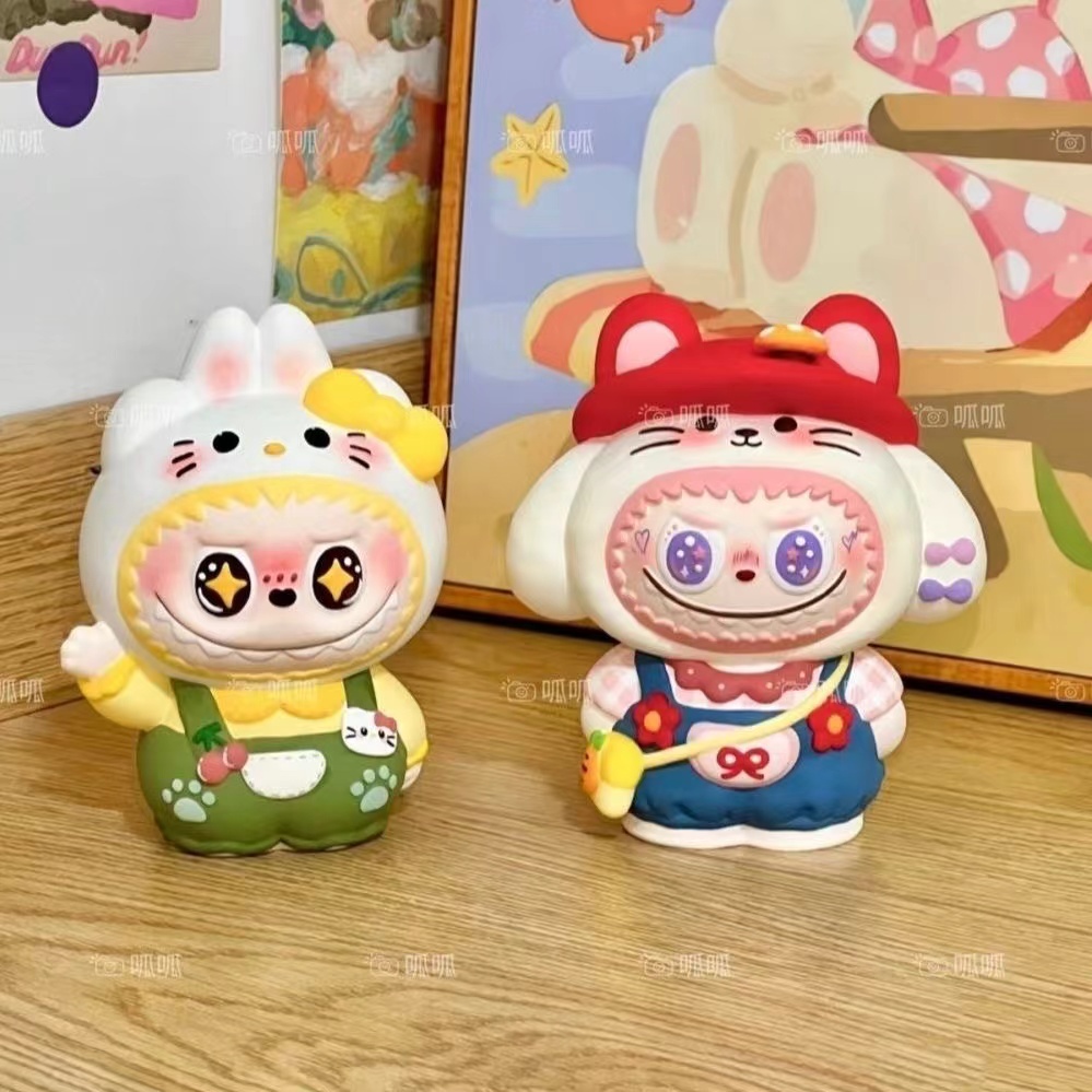 立体石膏KT猫小布布石膏娃娃涂色可爱彩绘