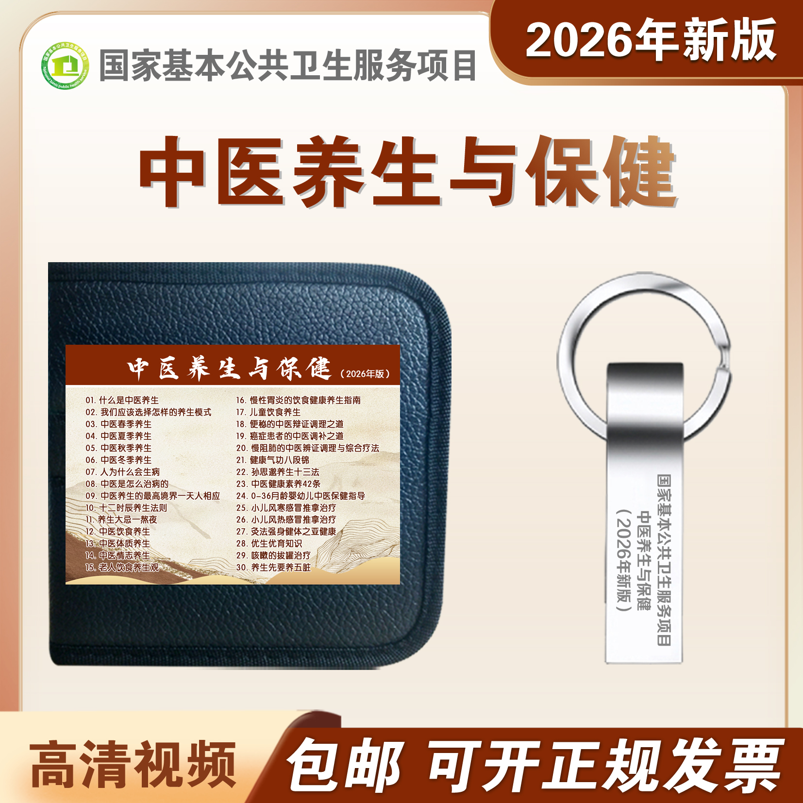 基本公卫中医养生保健光盘U盘
