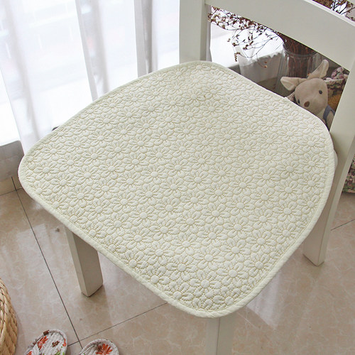 薄款全棉素色餐椅垫透气椅子垫
