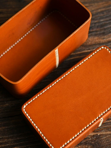 Кожаная коробка для хранения ручной работы, четки из круглых бусин, качественная коробочка для хранения, из натуральной кожи