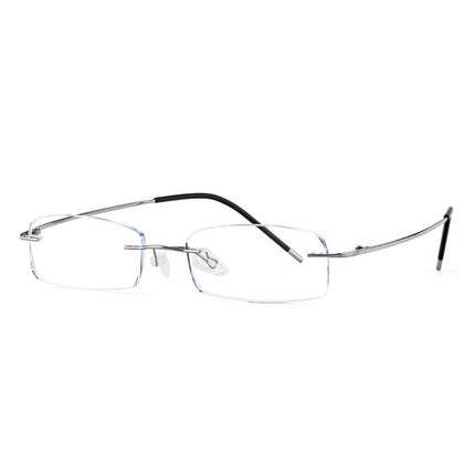 Oxycodone/i老师联名超轻钛框架窄方形防蓝光无框眼镜