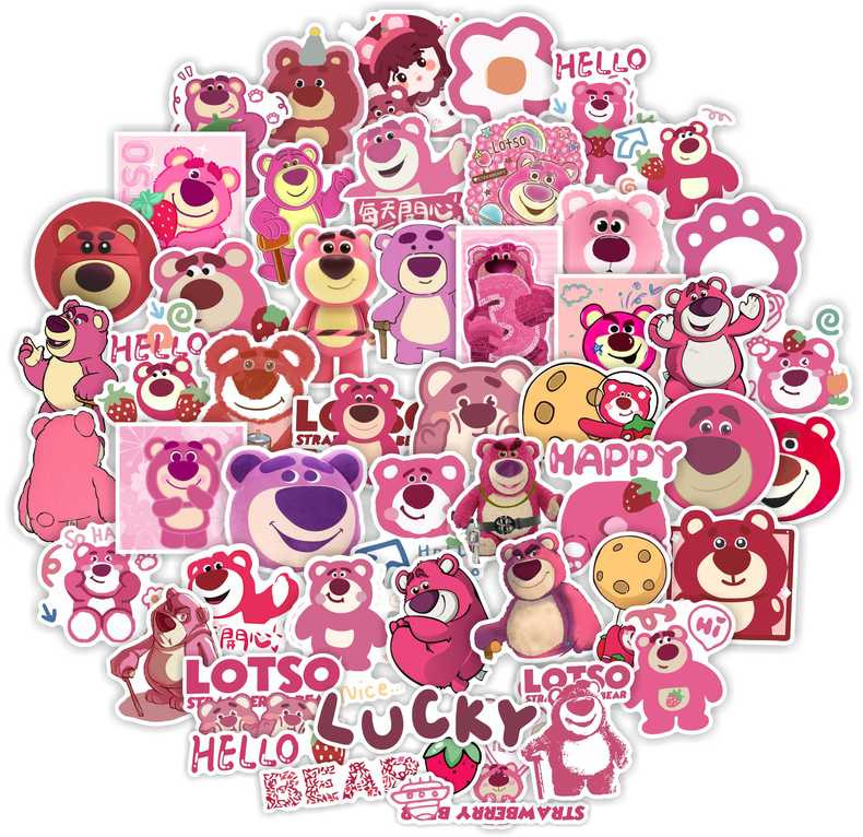 新款卡通不重复哑膜粉色系装饰