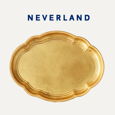 果盘收纳装饰黄铜摆件NEVERLAND