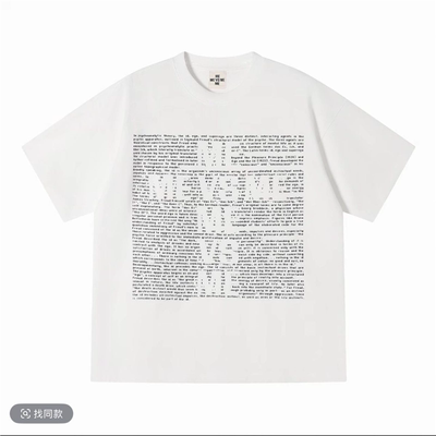 大码MESV故障文字短袖【