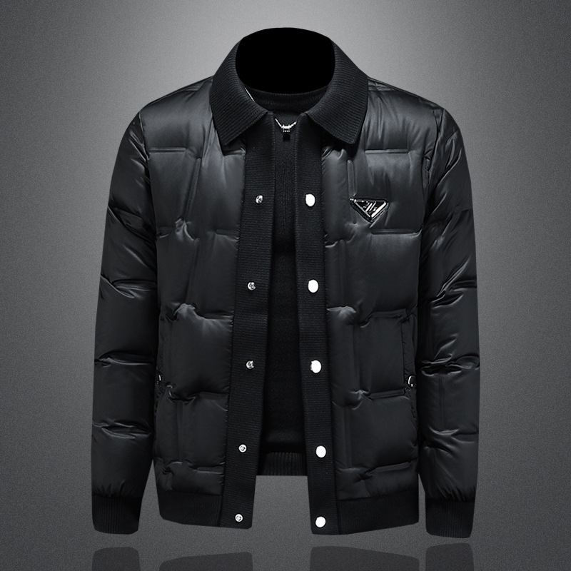 官方ira七彩马2025男装正品牌欧货冬季保暖羽绒服翻领男士潮外套