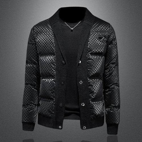 京东bsija男装官方正品牌七彩马羽绒服西装领潮流时尚商务保暖外