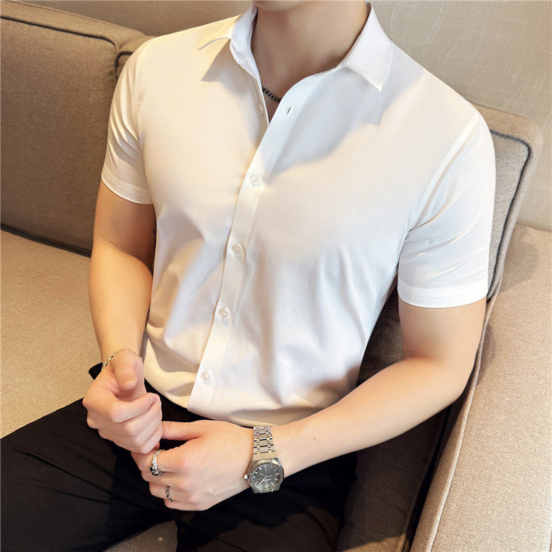 官方ira七彩马bsija官网男装正品牌西西里高级感商务休闲短袖衬衫