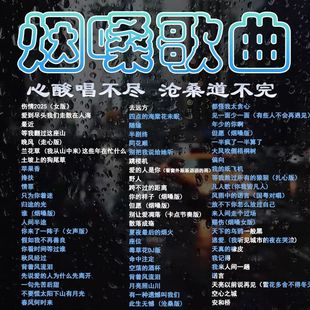 烟嗓歌曲音乐U盘Mp3烟嗓全收录情罪我记得大容量U盘最爱的人是你