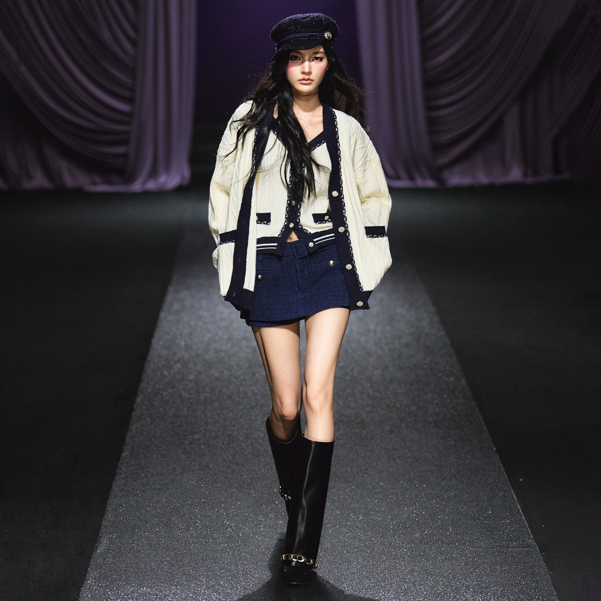 AGAM软糯亲肤小香风针织衫套装