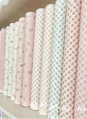 日本yuwa末富美知江纯棉印花布料 碎花小玫瑰拼布娃衣发圈面料