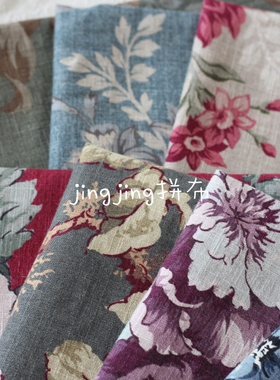 日本进口yuwa早苗25年新款棉麻布料 拼布手工活服装面料