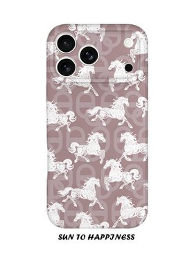 适用iPhone17promax苹果14opporeno15新款mate70华为p80荣耀500菲林手机壳13小米16vivos30x200新年好运白马