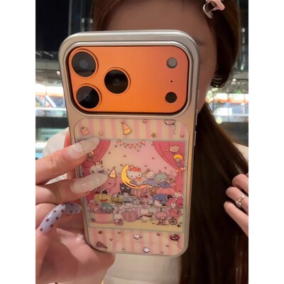 三丽鸥合集新款银边鎏金手机壳