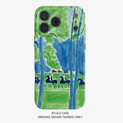 适用于iPhone17Promax春风得意马蹄疾16promax手机壳15pro磁吸iphoneair艺术12软壳11马年13油画苹果14plus