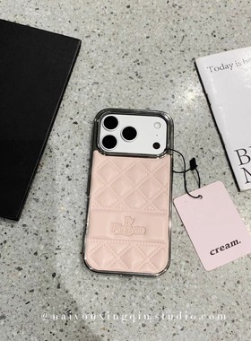 奶油星球适用iphone17promax冬季淡粉小羊皮银边手机壳苹果17新款15高级14pro复古13pro个性简约防摔保护套16