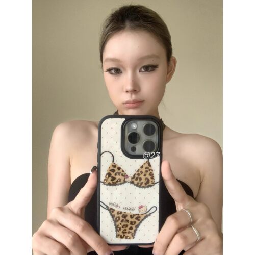 性感豹纹比基尼猫咪手机壳