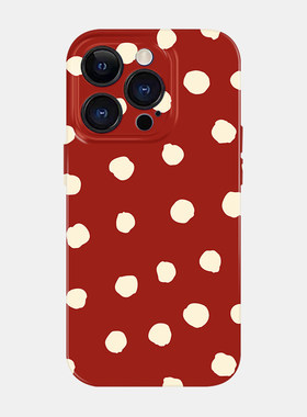 新年红色波点适用iPhone17手机壳14plus苹果16proMax小米15华为nova13mate70pura80菲林12vivos30女款x200软