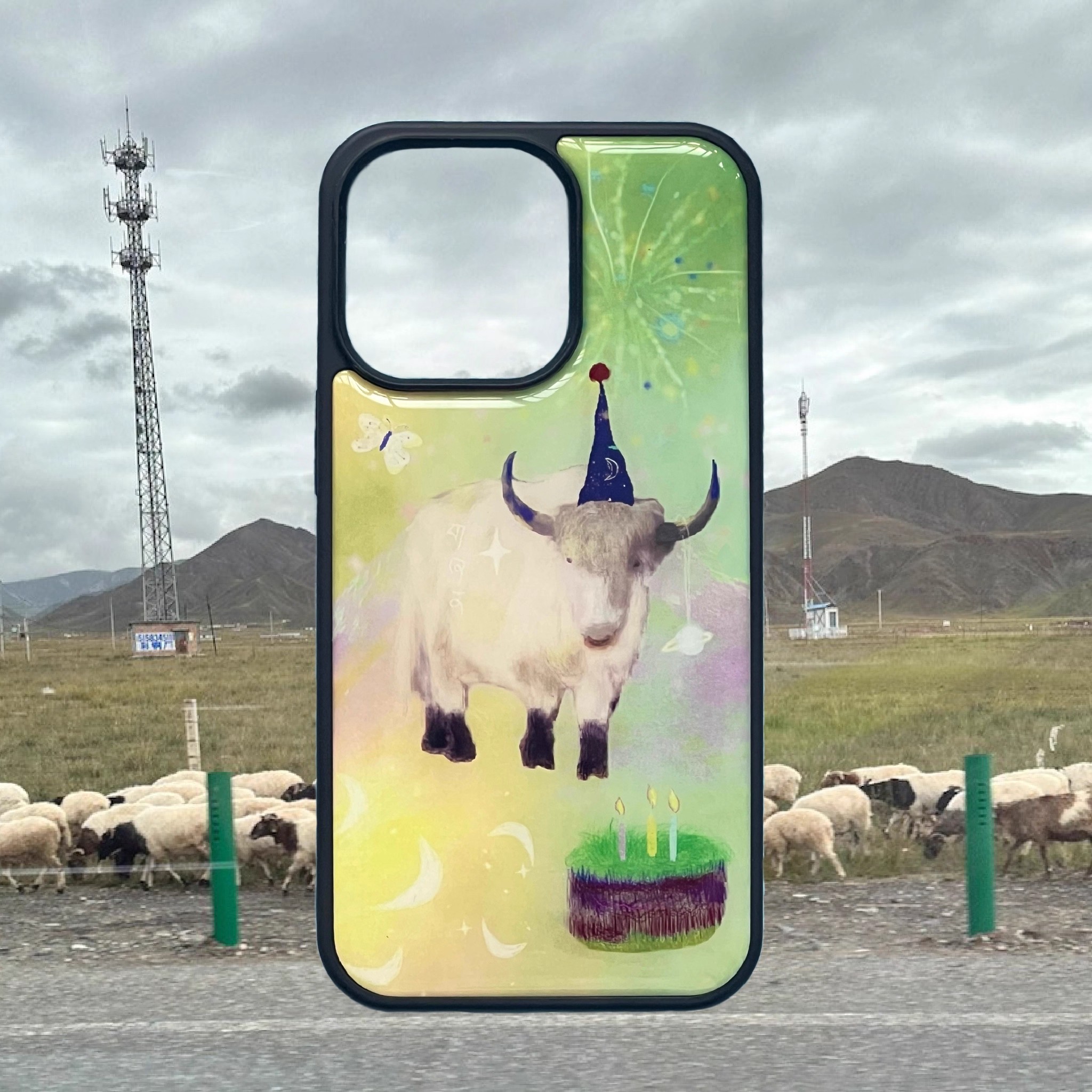 过生日的牦牛秋冬新款ins手机壳适用苹果iPhone17promax小米17promax软边16防摔15原创14可爱13保护套12/11