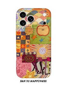 适用iPhone17promax苹果14opporeno15新款mate70华为p80荣耀500菲林手机壳13小米16vivos30x200拼接风涂鸦