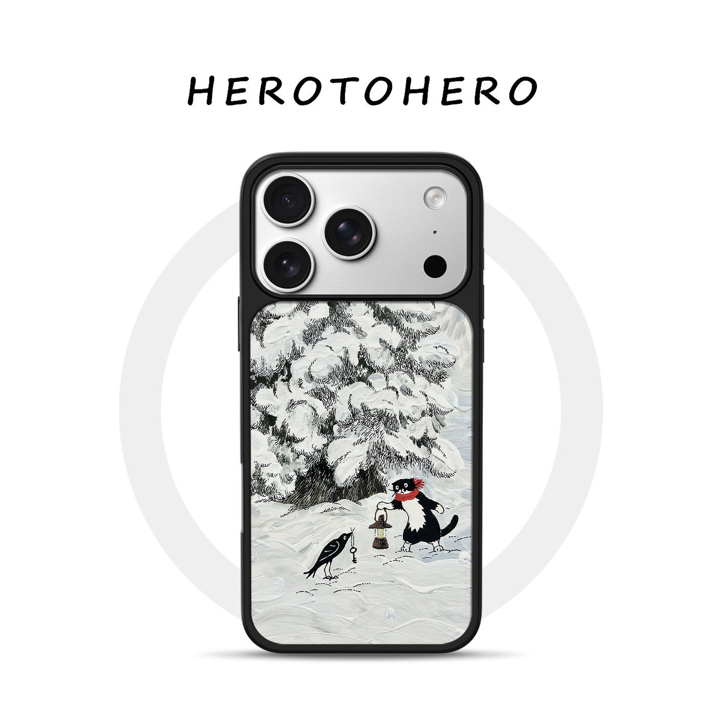 黑猫历险记 适用于苹果小米手机壳17promax磁吸iPhone16新款15卡通创意14小众不撞款13巨好看12高级感手机壳