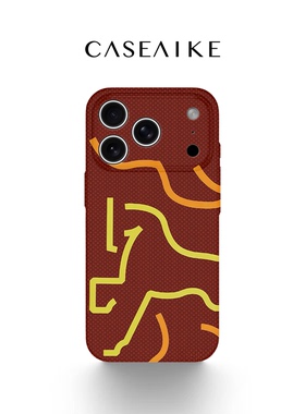 线条小马适用苹果17promax手机壳iPhone16磁吸女新款15极简风14马年13/12高级设计感菲林二合一11防摔保护套