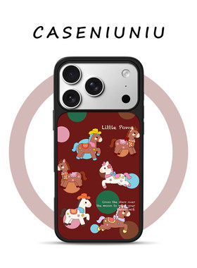 新年红色波点小马适用苹果华为小米手机壳磁吸iPhone17promax新款16马年15卡通14小众高级感13可爱手机壳防摔
