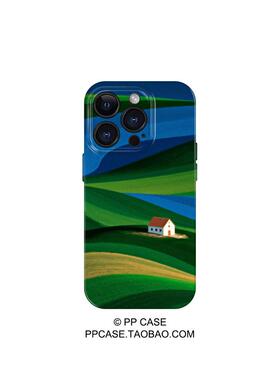 艺术油画山丘小房子 适用苹果17手机壳菲林二合一nova13华为p80mate70小米15软opporen14vivo荣耀300iPhone16