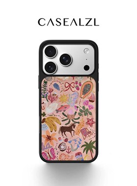 小马插画适用于苹果17promax手机壳磁吸iPhone16pro新款个性15日韩小众创意14少女13不会撞壳ins风防摔保护套