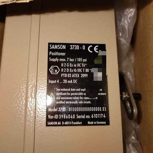 3730-0 SAMSON定位器 工业自动化工控阀门配件议价维修