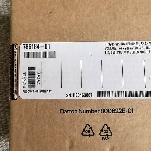 785184-01 NI 9205 32通道电压输入C系列模块 质保一年议价维修