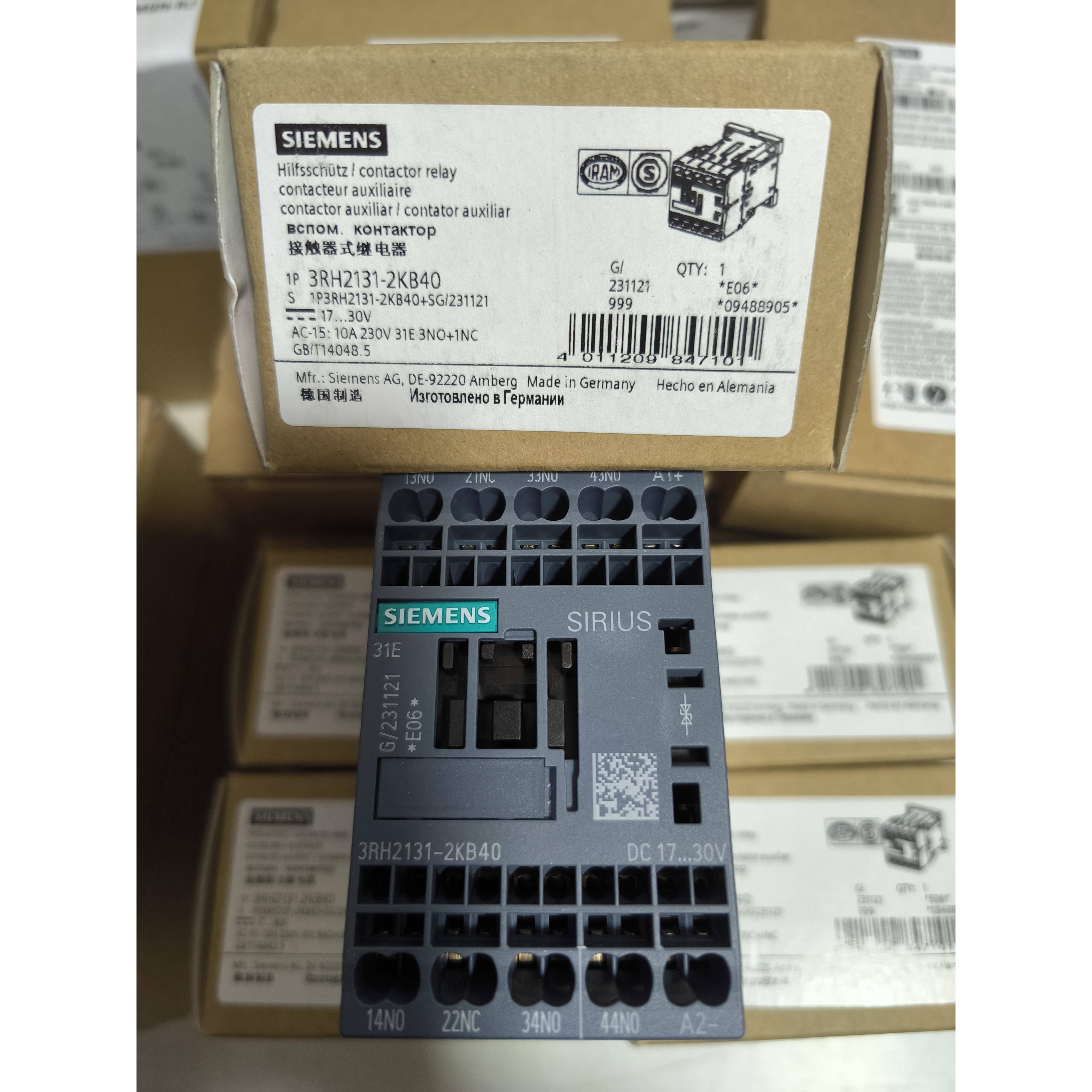 3RH2131-2KB40西门子继电器全新原装正品现货