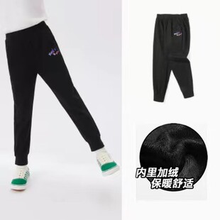 折扣清仓白雪巴拉女童秋冬新款加绒裤2025儿童运动裤中大童保暖裤