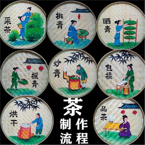 茶室背景墙装饰复古竹编禅意挂画