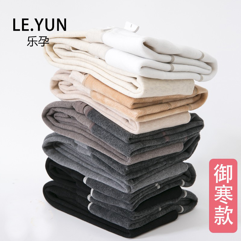 孕妇纯棉秋冬连裤袜托腹调节加绒