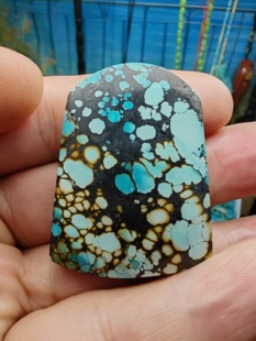 唐三彩绿松石无事牌吊坠