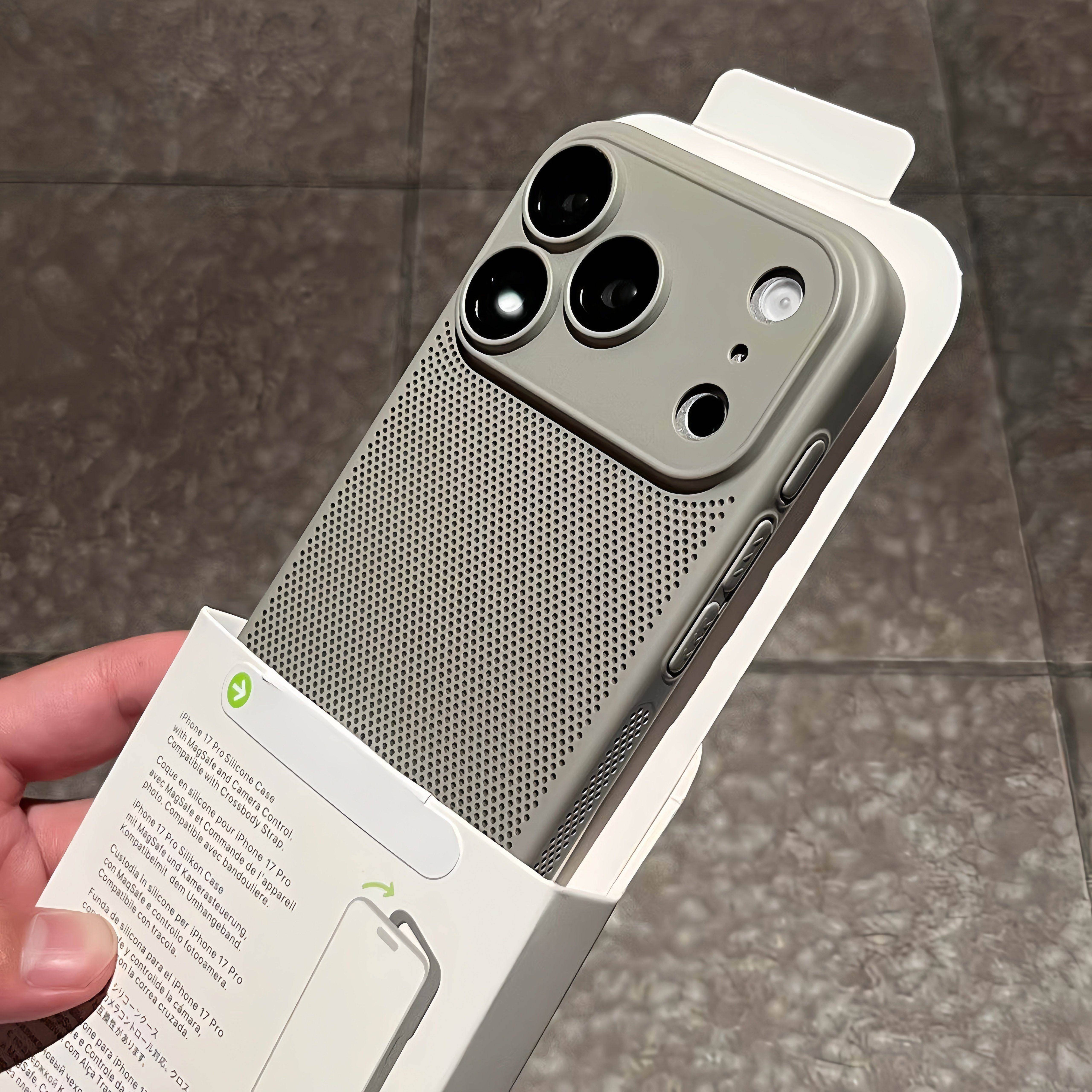 夏季爆款超薄散热适用苹果17promax手机壳17高级感iPhone16pro全包镜头膜15p防摔14防尘网13个性12p男女专用