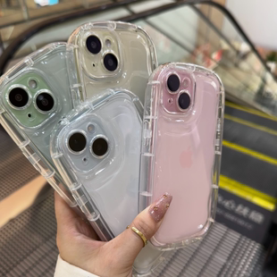 十米防摔椭圆边加厚气囊胖墩肥皂壳适用iphone16苹果15手机壳12简约11软硅胶13Promax透明XR全包边14保护套