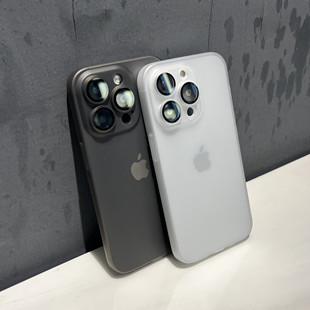 自带镜头膜适用苹果16超薄磨砂手机壳iPhone13新款 15简约12Promax夏日17防指纹11半透黑14plus硅胶软防摔保护
