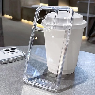 新款适用苹果15pro透明手机壳14/16防摔iphone13简约12promax网红11潮牌创意太空壳17全包18女神14plus保护套