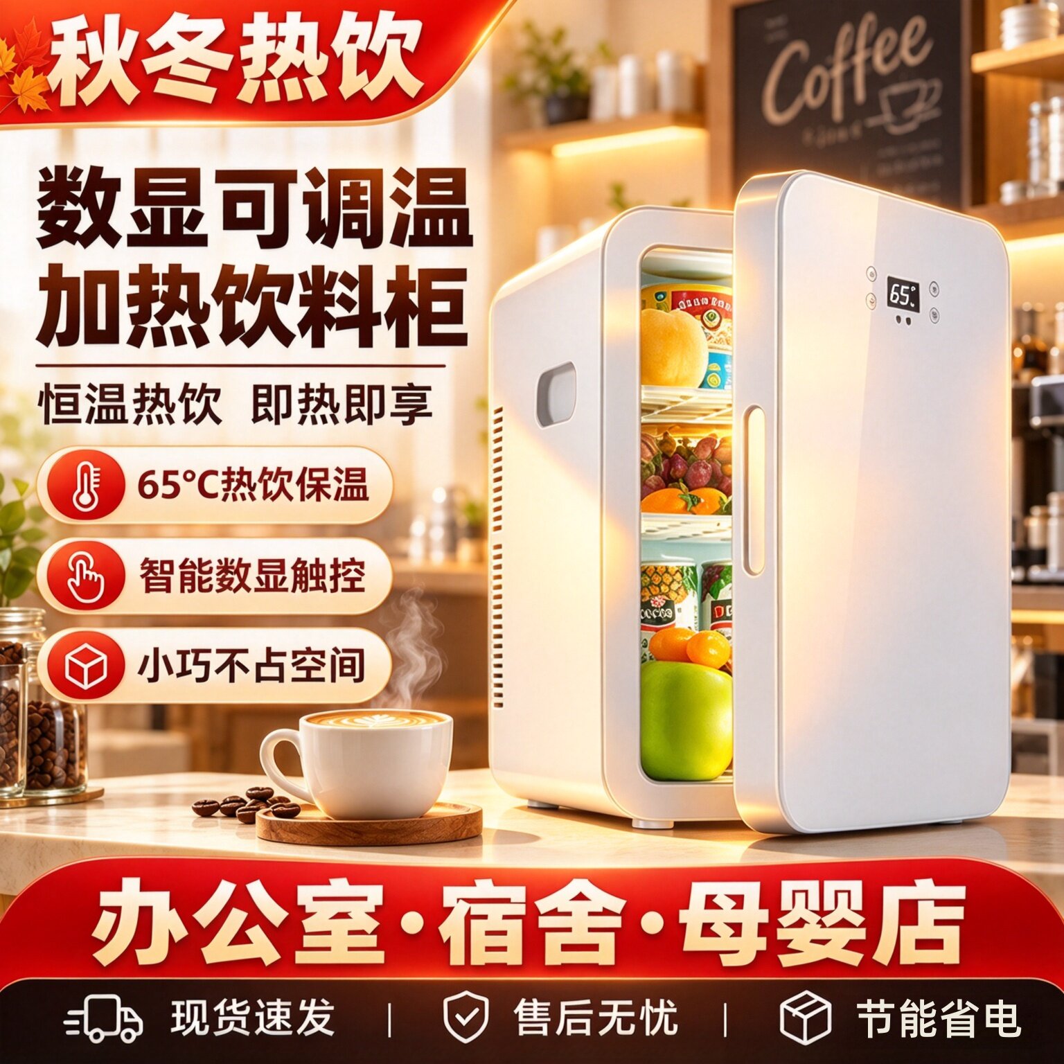 冬季加热恒温箱食品牛奶饮料便携式家用车载冰箱小型加热柜保温箱