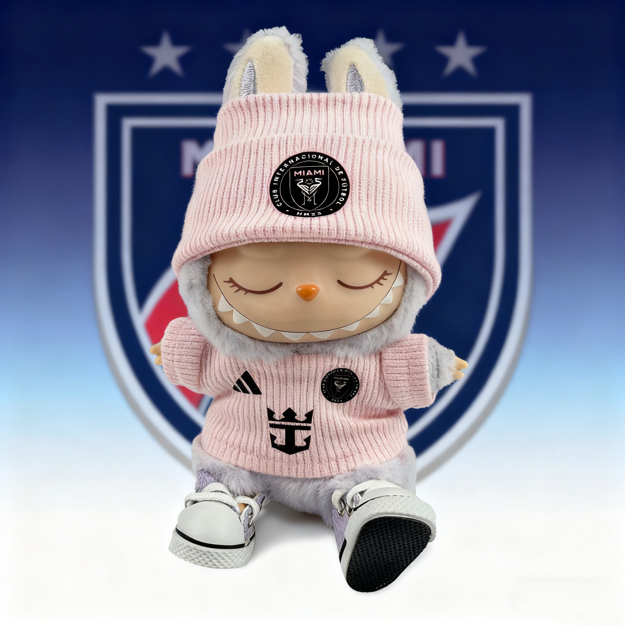 labubu娃衣迈阿密国际球衣玩偶衣