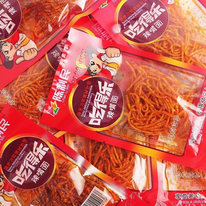辣嘴面陈利民吃得乐辣条儿时怀旧辣丝解馋麻辣面 面筋休闲 食品小 - 实物图