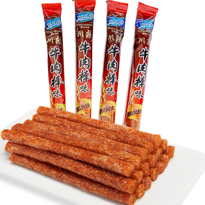 双乐园川辣牛肉棒味辣条解馋零食童年怀旧零食网红素面筋休闲零食