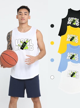 Unsurbull美式夏季USBL魔爪宽松篮球运动健身吸汗排湿速干背心T
