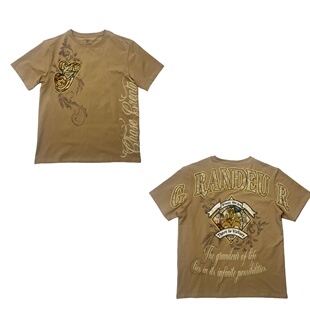 重磅好货!纯棉外单重工刺绣款棉氨纶男女同款圆领短袖T恤