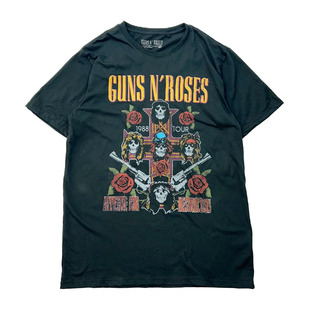 T恤 短袖 摇滚枪花印花 60棉 纯原个性 包邮 圆领男女情侣款